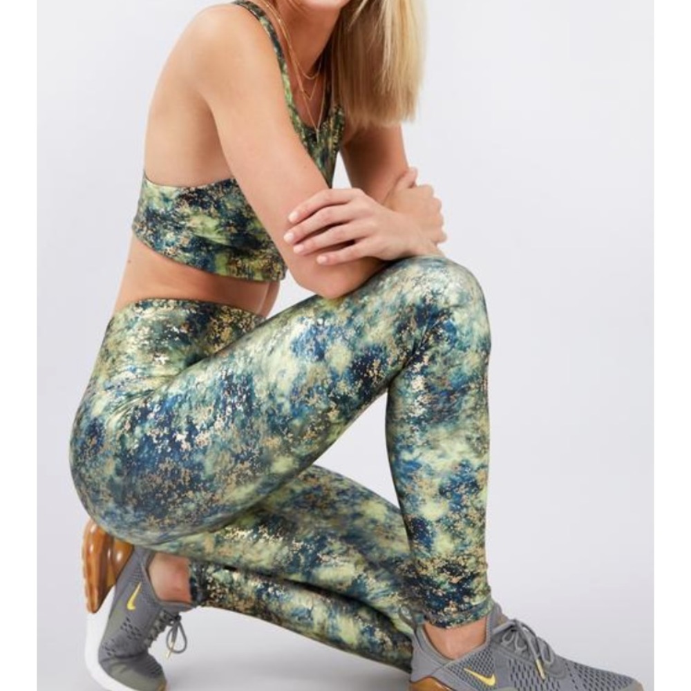 New Terez green/ gold leggings